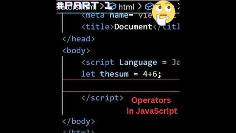 Operators in Javascript 🤔#How to use javascript operators in HTML🤔😱#Shorts