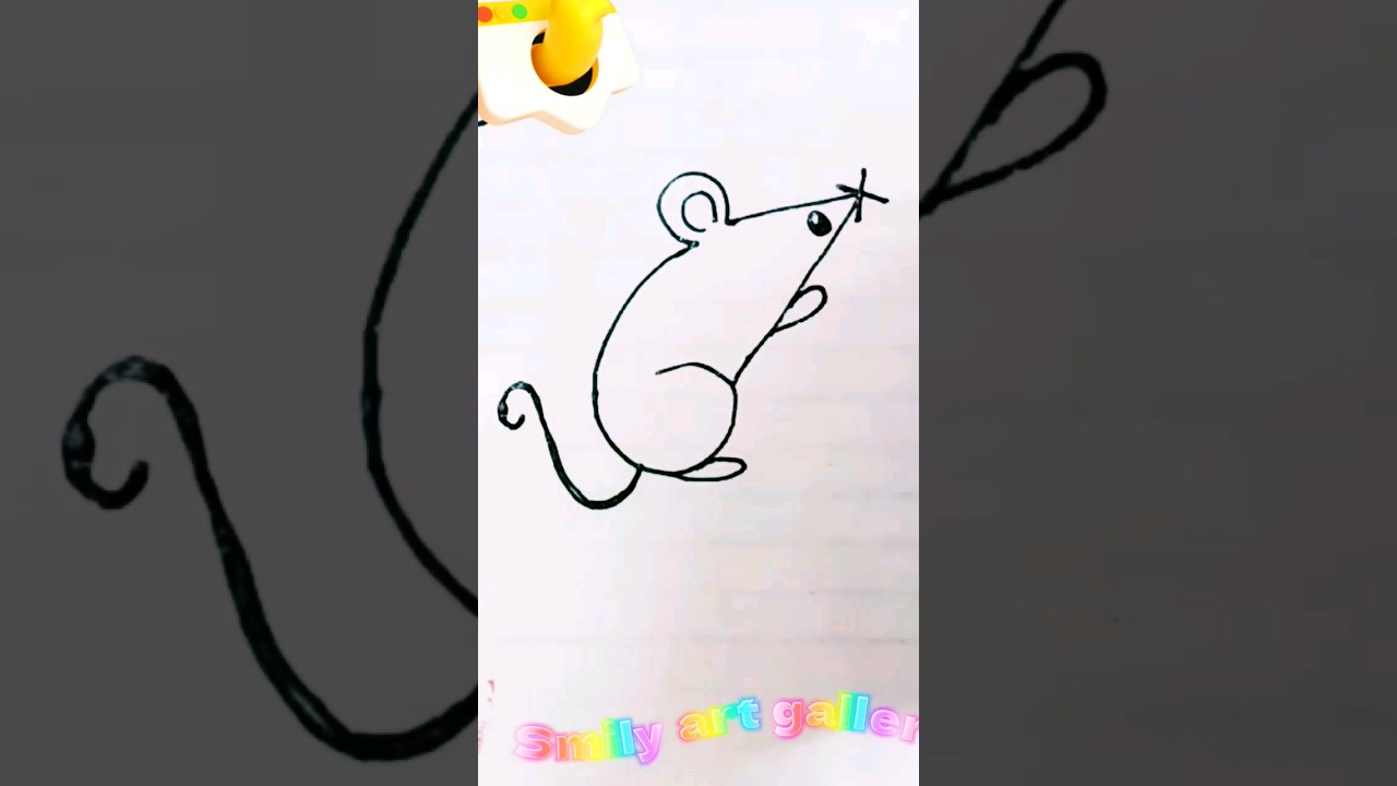 how to draw mouse with number 67 