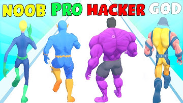 NOOB vs PRO vs HACKER vs GOD in Hero Evolution