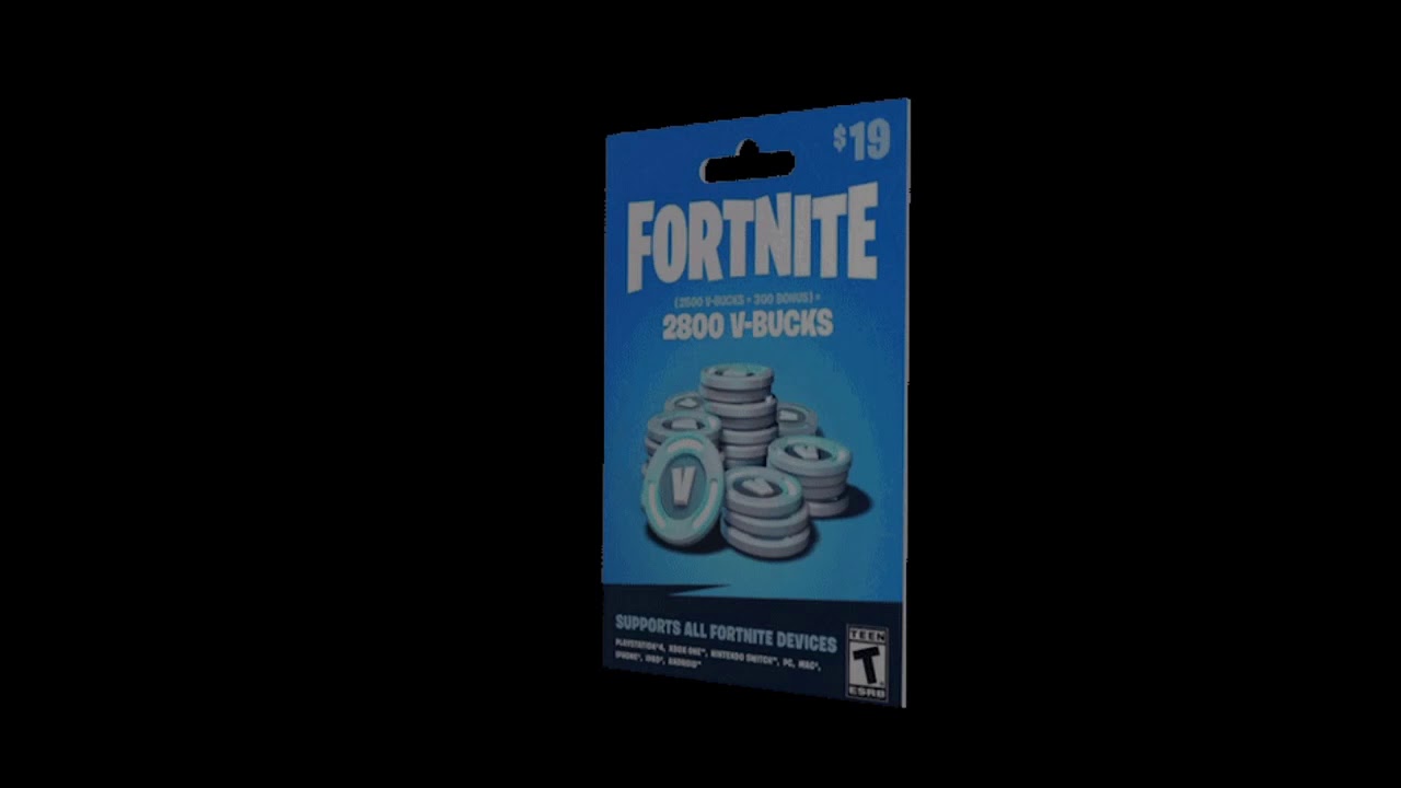 19 Dollar Fortnite Card Spins In High Quality Youtube