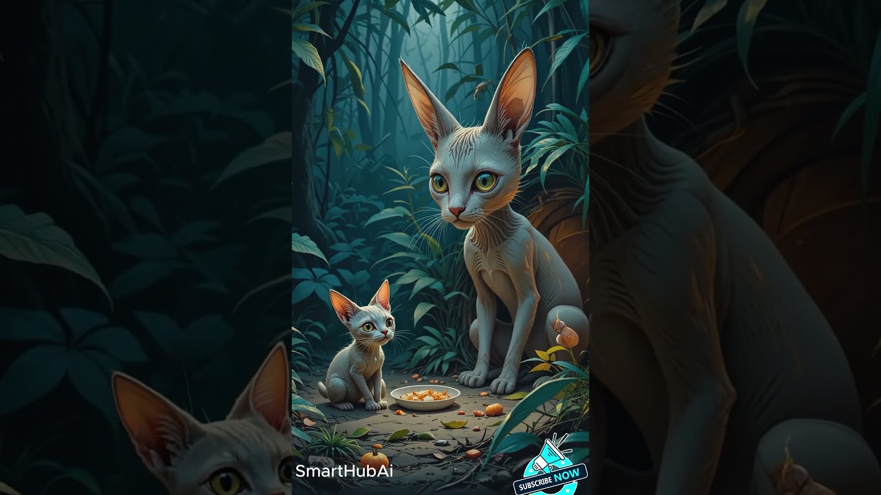 cat and rabbit love story  