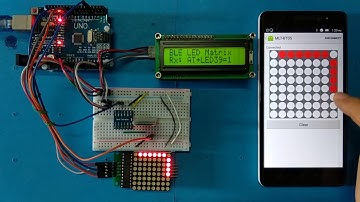 Arduino bluetooth low energy led matrix demo