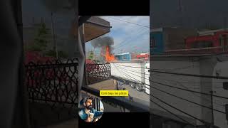camión se incendia y este intenta salvarlo#trucks #camioneros #shorts#trailers #camion #traileros