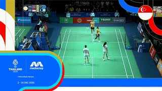 Aimsaard/Supissara makes quick work of Singapore duo Jin/Li in Team semis | Badminton SEA Games 2025