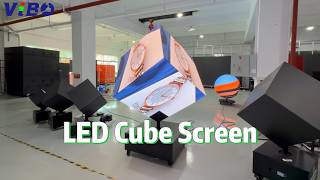 360° Rotating LED Cube Display | Six-sided, Infinite Creativity.