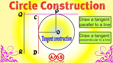 Circle construction|Tangent construction|Construction related to circle|Circle construction class 10