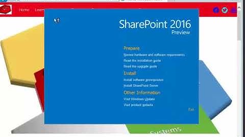 SharePoint 2016 Installation and setup