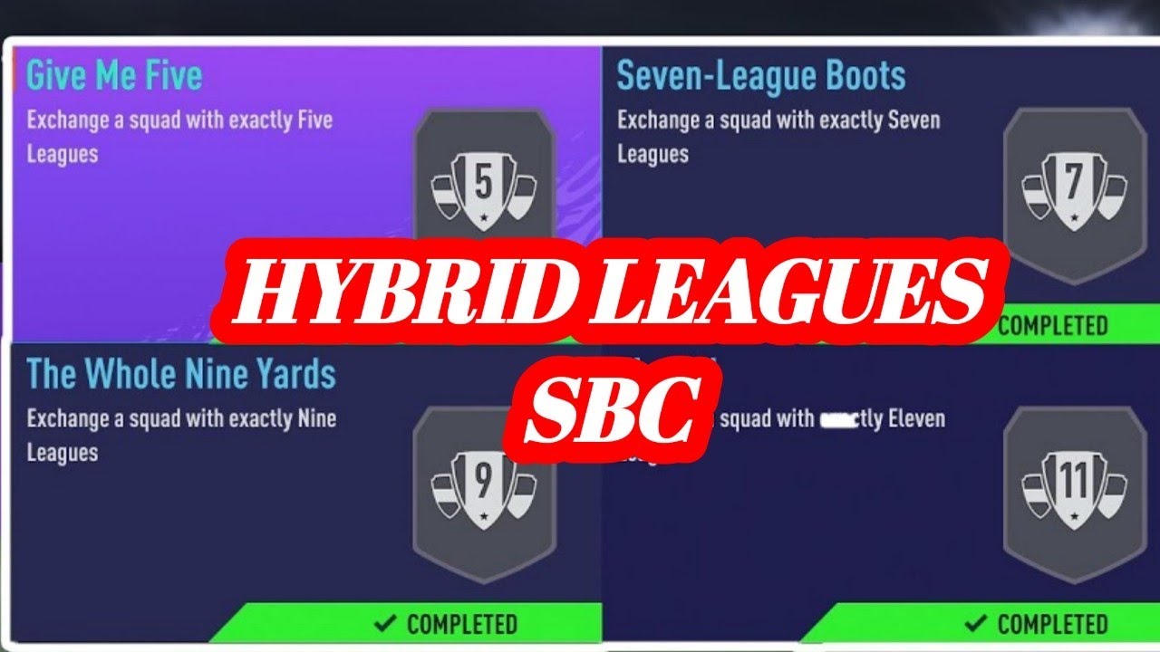 how to do hybrid leagues sbc fifa 22 cheapest solution