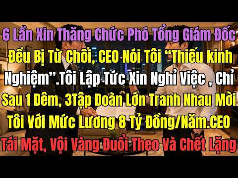 6 Lần Xin Thăng Chức Phó Tổng Giám Đốc Đều Bị Từ Chối, CEO Nói Tôi 'Thiếu Kinh Nghiệm'. Tôi Lập Tức