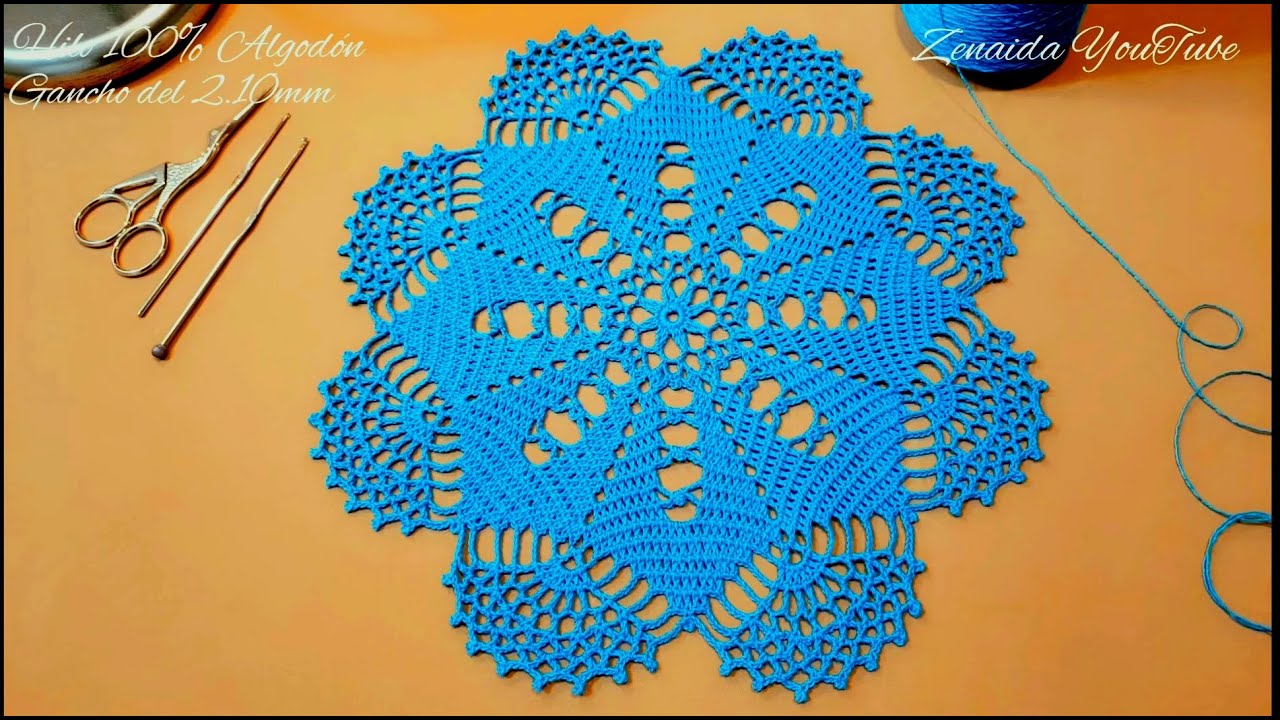 ✅Carpeta Tejida / Crochet ¡ Muy Fácil ! #crochet #zenaida Tejida Para Zurdos.