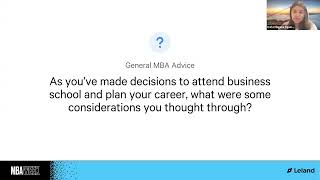 Women in MBA Panel