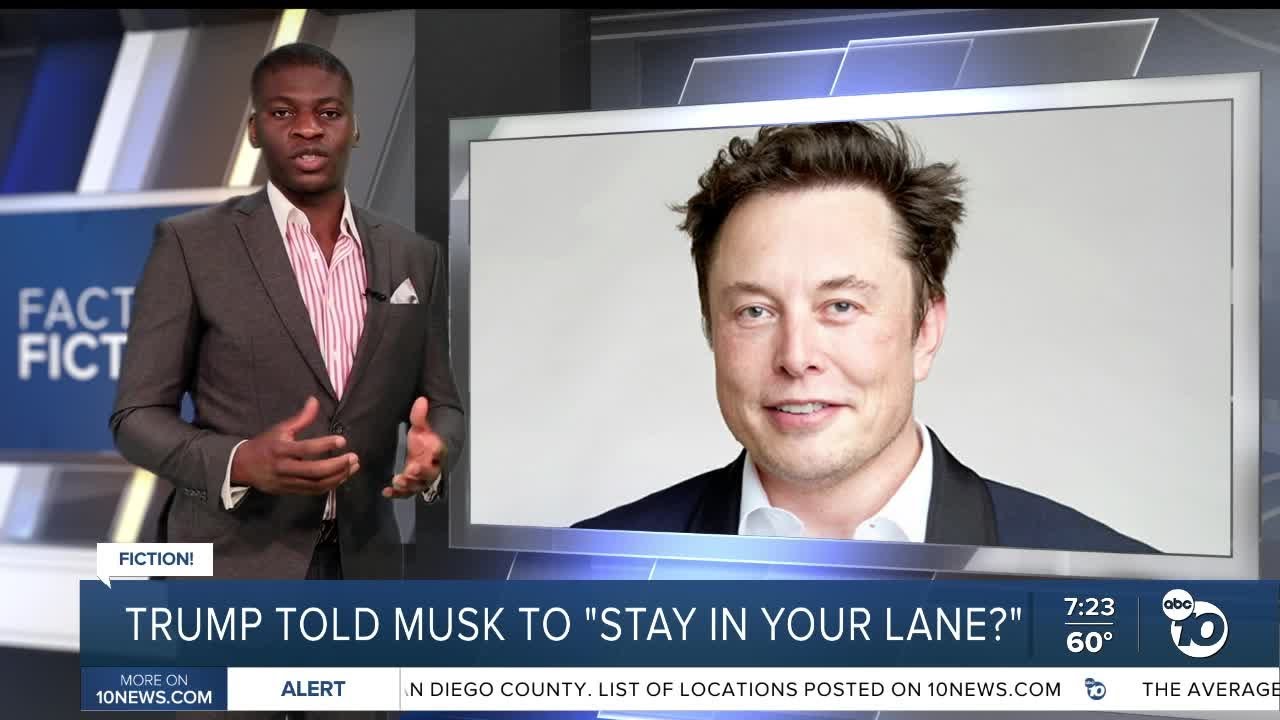 Fact or Fiction: Post on Truth Social tells Musk to 'stay in his lane'?