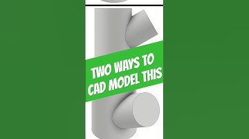 Two ways to CAD MODEL Intersecting cylinders