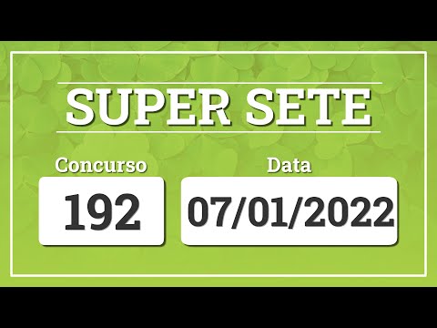 Resultado do sorteio da Super Sete 192