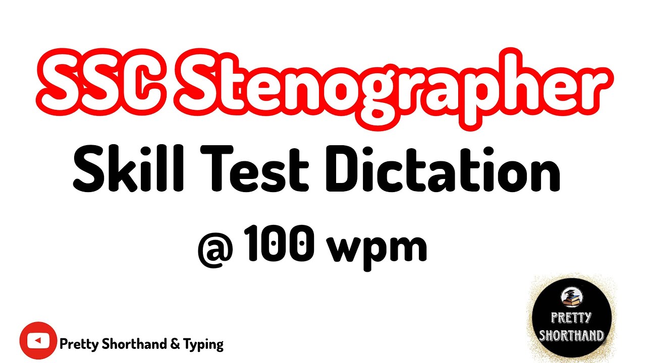 Тест на навыки стенографистки SSC со скоростью 100 слов в минуту | @prettyshorthand #sscstenodict...