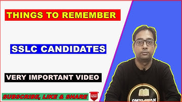 Things To Remember || For SSLC Board Exam Students || 2023 || MBOSE || OMNI GYAN