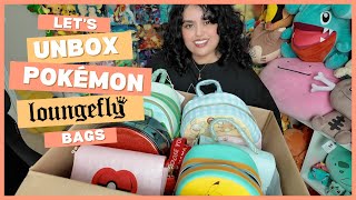 Loungefly sent me a MASSIVE box of Pokemon bags