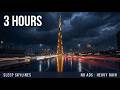 Burj Khalifa Heavy Rain Night - 3 Hours Deep Sleep Ambience | Sleep Skylines