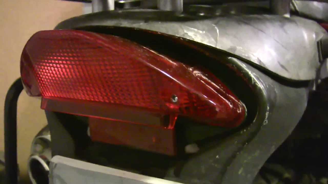BMW F650 Classic Funduro motorcycle DIY rear tail brake light fix