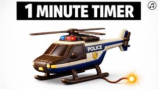 1 MINUTE TIMER 💣[CHOCOLATE POLICE HELICOPTER] 🚁🍫