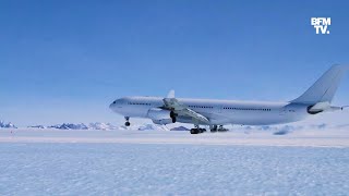 Pour la première fois, un Airbus A340 atterrit en Antarctique