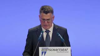 שר החוץ גדעון סער בנאום בכנס Wirtschaftstag 2026 - הכינוס השנתי של המועצה הכלכלית של מפלגת ה-CDU
