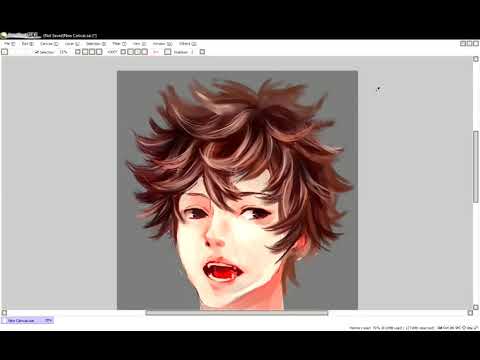 How to Draw Hair (Speedpaint) Paint tool sai - YouTube