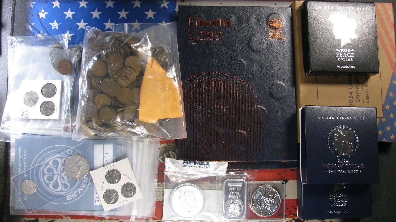 Wheatie cent hunt- silver sale-2024 Proof Dollars, 2023 Peace, others- 
