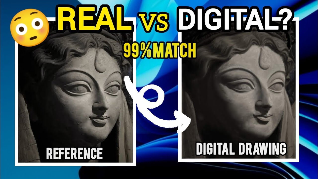 Durga Maa Clay Idol Digital Drawing✨ | Step-by-Step Process | Full Timelapse⏳