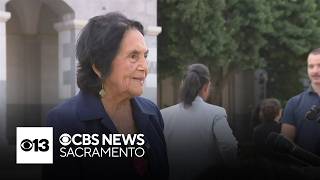 Dolores Huerta speaks on federal food aid cuts, Cesar Chavez allegations at California Capitol