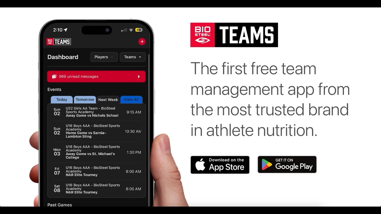 BioSteel Teams App