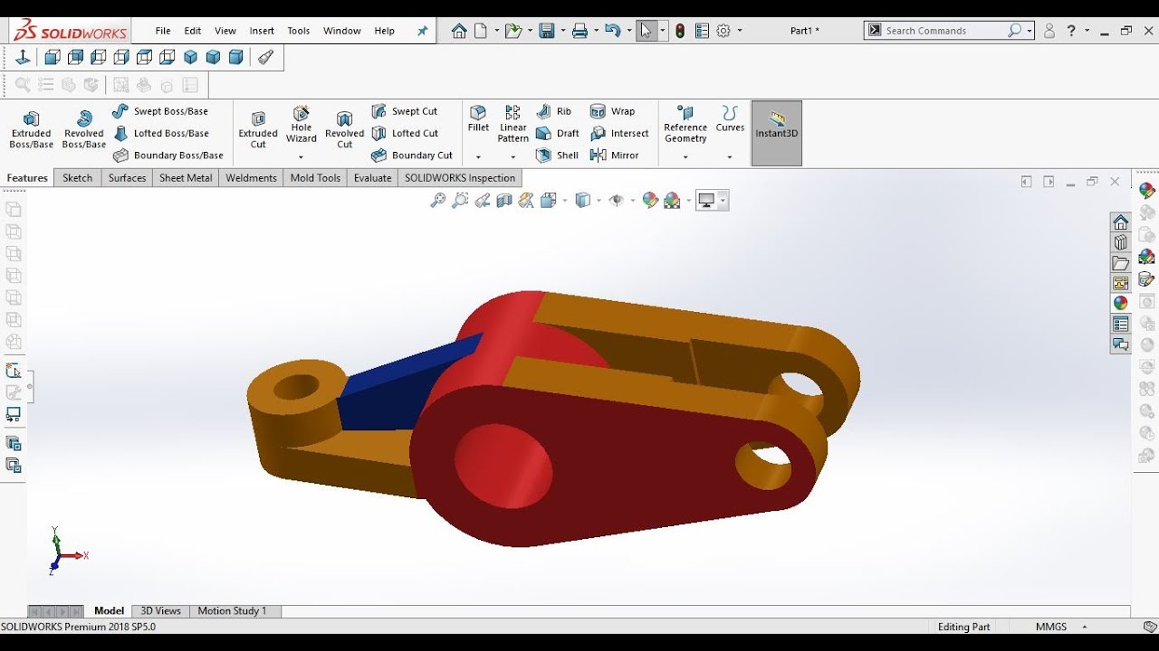 SolidWorks 2018 tutorial part 15 - YouTube