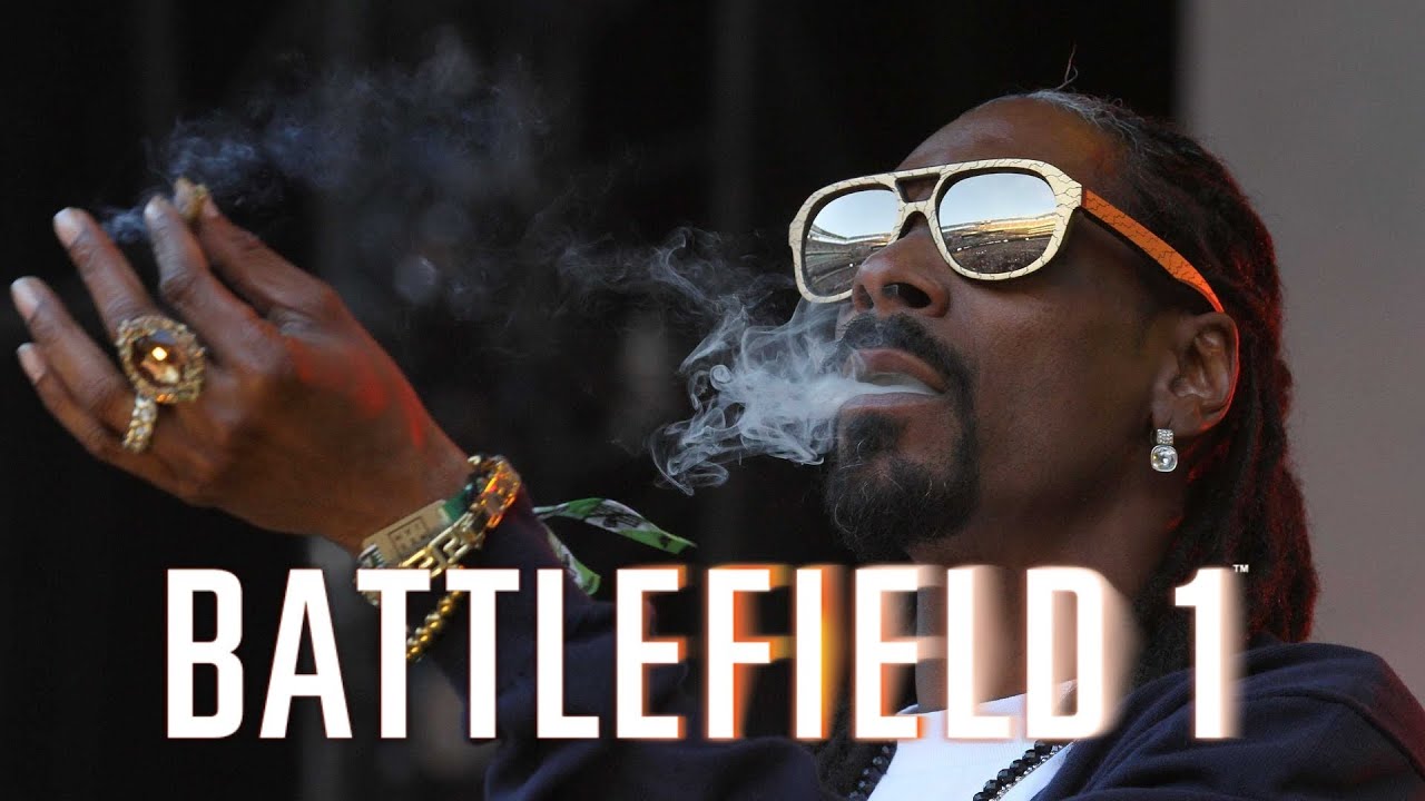 Snoop Dogg playing Battlefield 1 in "Battlefield Squads" at EA Play