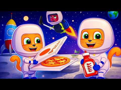 الطعام في الفضاء 🚀🍽️✨ • عَائِلَةُ القِطَطِ بِاللُّغَةِ العَرَبِيَّةِ