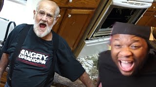 Angry Grandpa Destroys Kitchen Reaction
