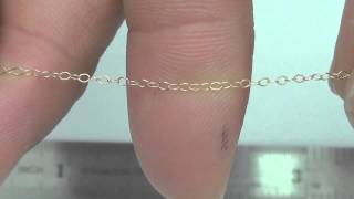 1.2mm Lightweight Oval Flat Link Chain