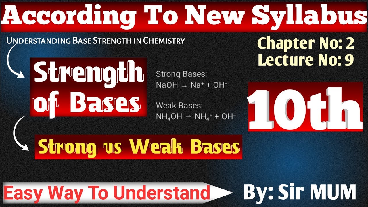 Base Strength | Strong Bases vs Weak Bases Explained