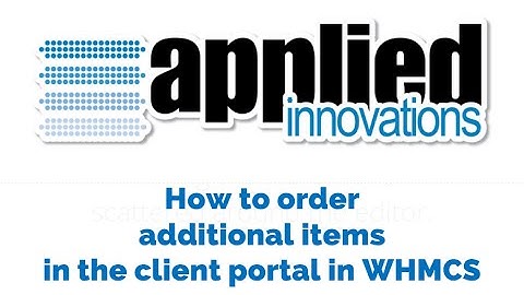 How to order additional items in the client portal in WHMCS