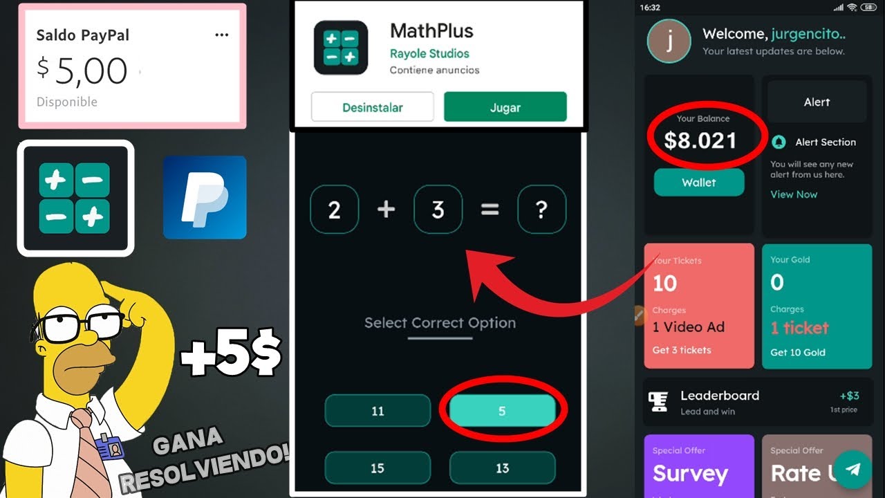 MathPlus App Paga? [NUEVA] GANA 5$ a Paypal sólo por SUMAR Y RESTAR?! LEGIT OR SCAM? FULL REVIEW!