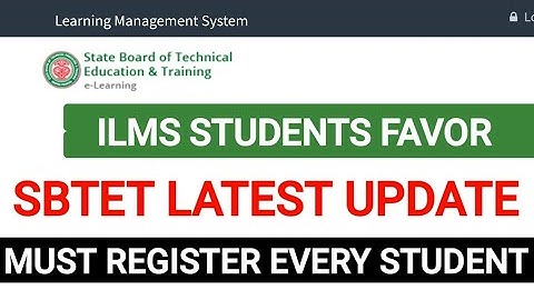 SBTET LATEST UPDATE ♥| PREPARE WELL FOR UR EXAMS | ILMS STUDENTS FAVOR | BSD TELUGU TECH