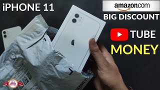 IPhone 11 Amazon great Indian sale (Rs 48999) Unboxing| iPhone 11 with Fast charger and Earbuds