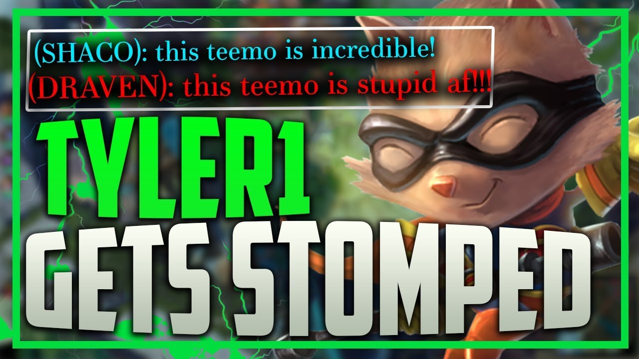 BEST TEEMO NA HARD STOMPS TYLER1 SEASON 9 TOP LANE GAMEPLAY - League of Legends
