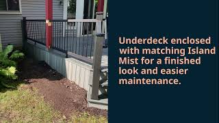 Trex Island Mist Decking with Trex Select Black Railings in Lindenhurst