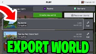 How To Export Minecraft Worlds On Android! - Tutorial screenshot 2