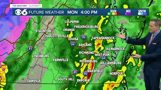 Storms will bring moderate chance for tornadoes in Central Virginia (Monday Noon Update)