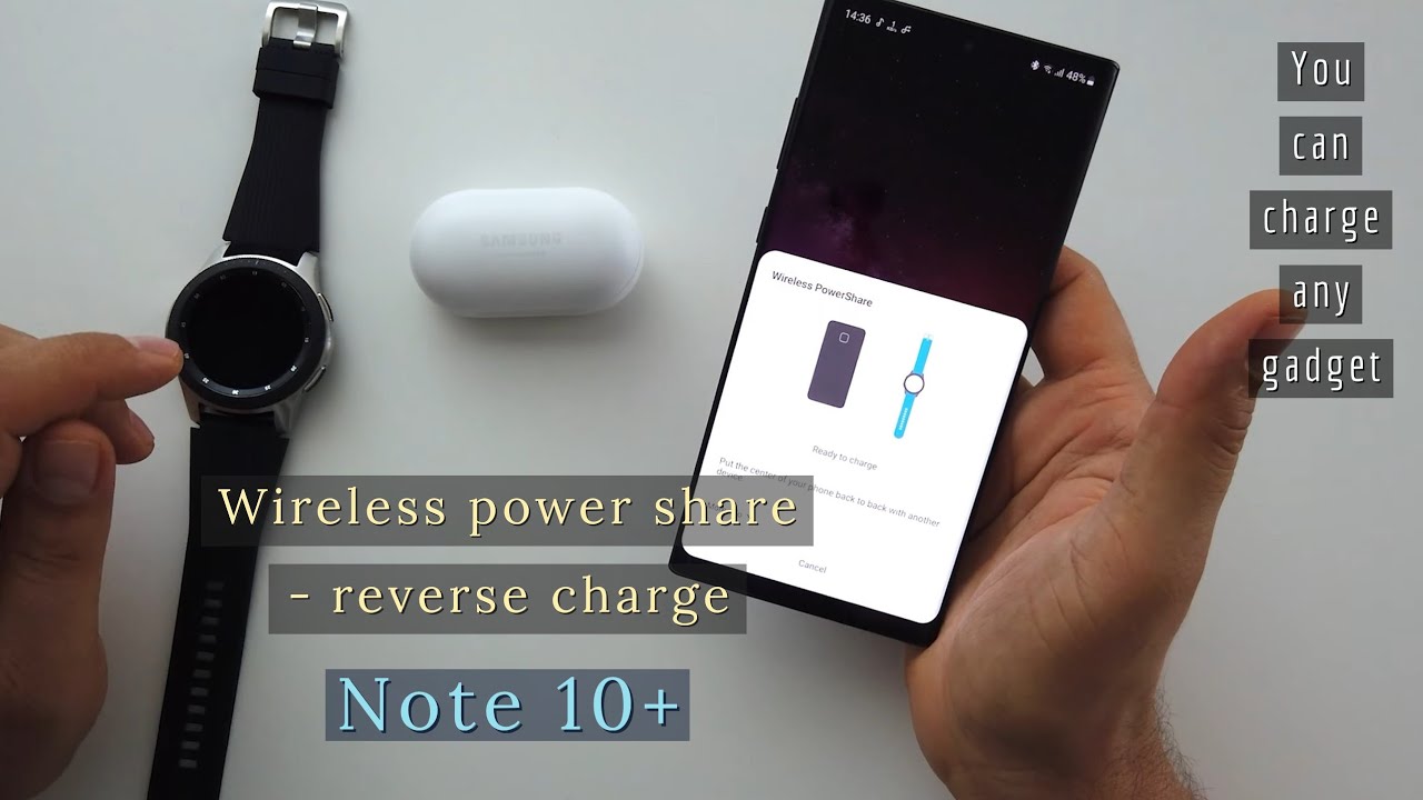 How to use wireless power share or reverse charging available on NOTE10+