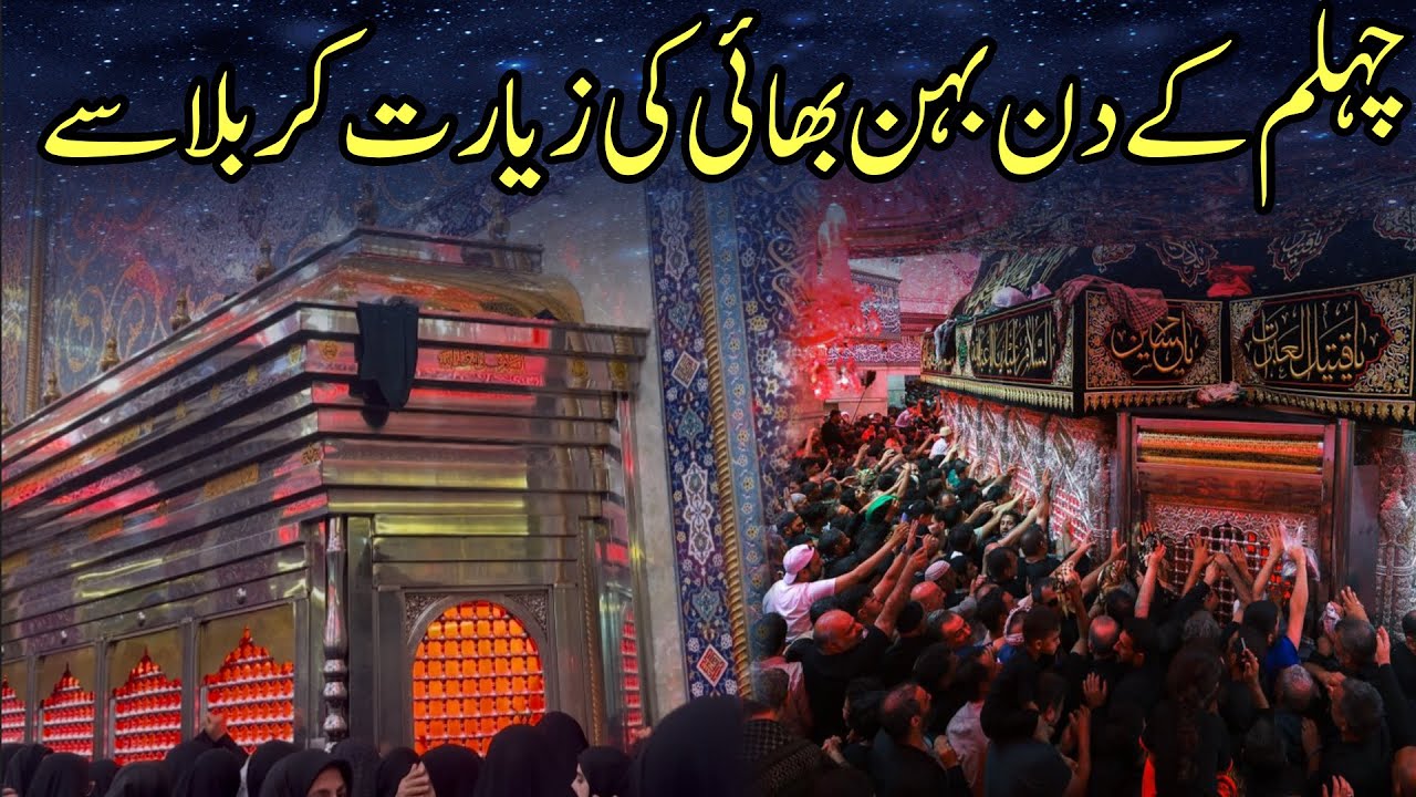 Chelam mola Hussain as behn aur bhai ki ziyarat from karbala | Arbaeen ziyarat mola hussain as 