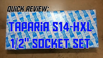 Quick Review: Taparia S14 HXL 1/2" Drive Socket Set + Stanley vs Taparia.