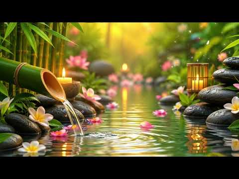 Relaxing Piano with Bamboo Water Sounds 🌿 Healing Music for Mind, Body Balance & Emotional Peace