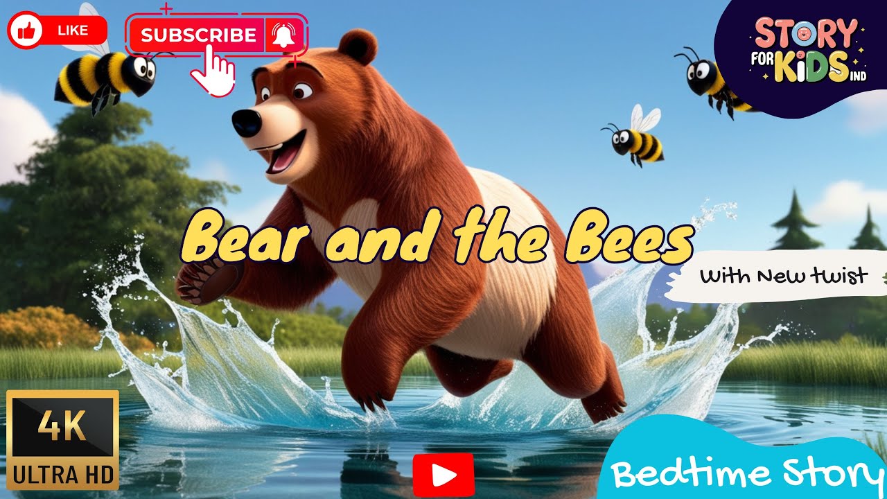 Bear and the Bees | Kids story | Moral Story | Bedtime Story | Story ...